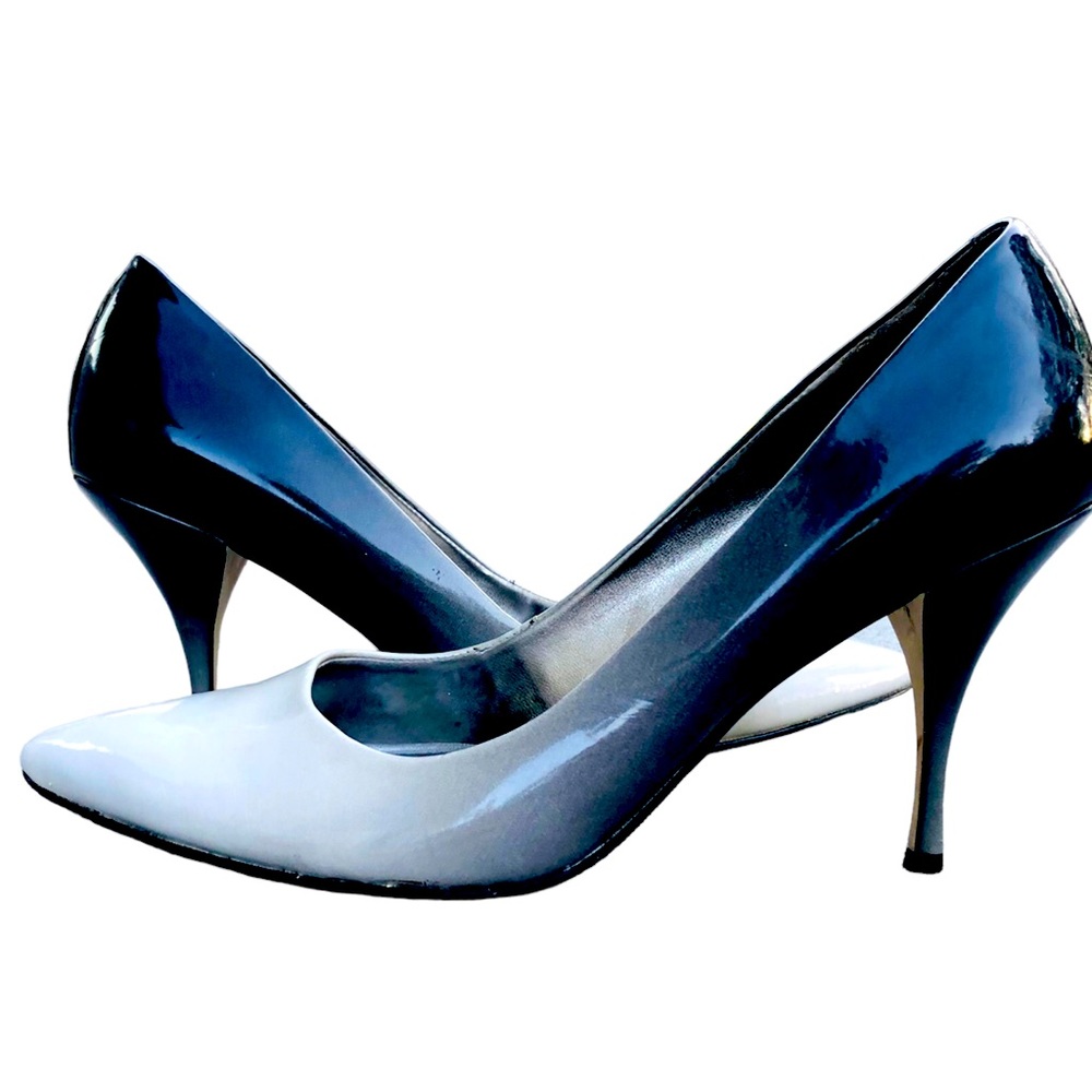 Guess pumps, black, grey, white ombré. Size 8
